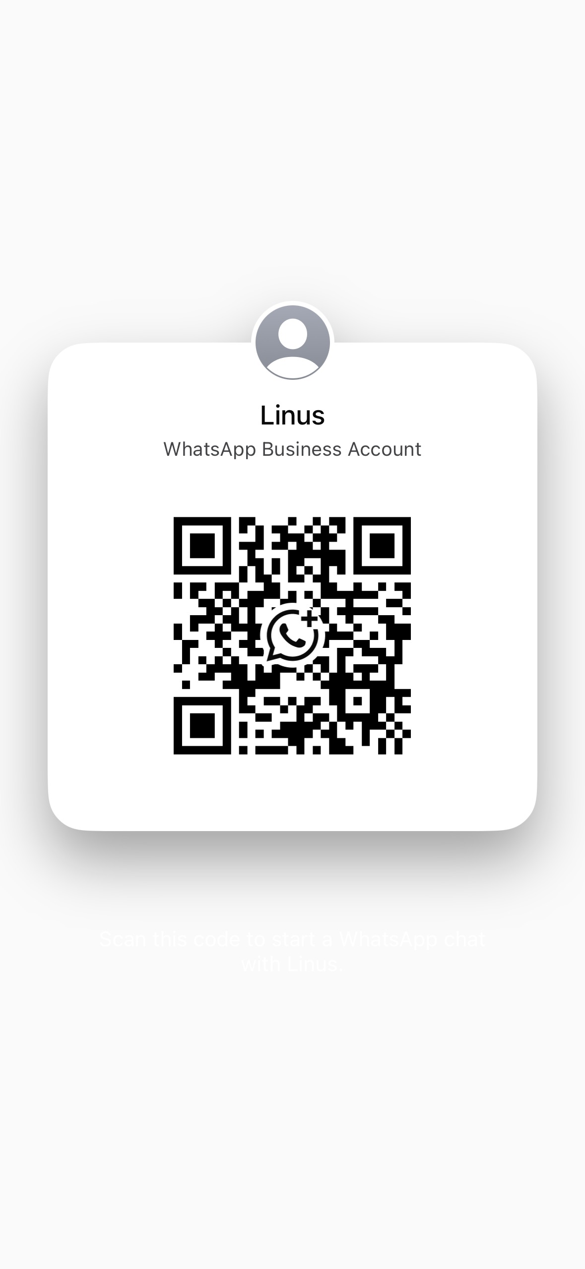 Linus WhatsApp QR code